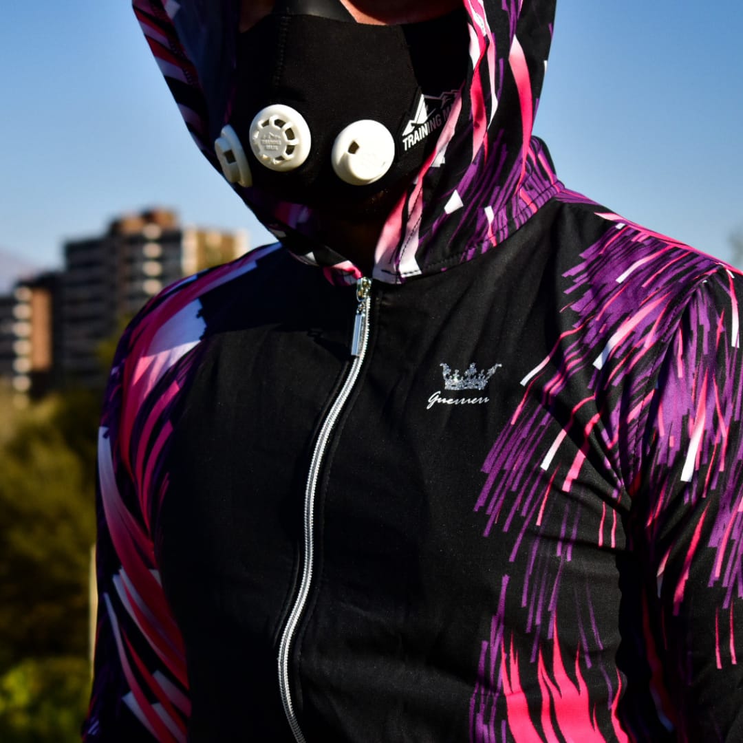 CORTAVIENTO DEPORTIVO NEGRO DISEÑO
